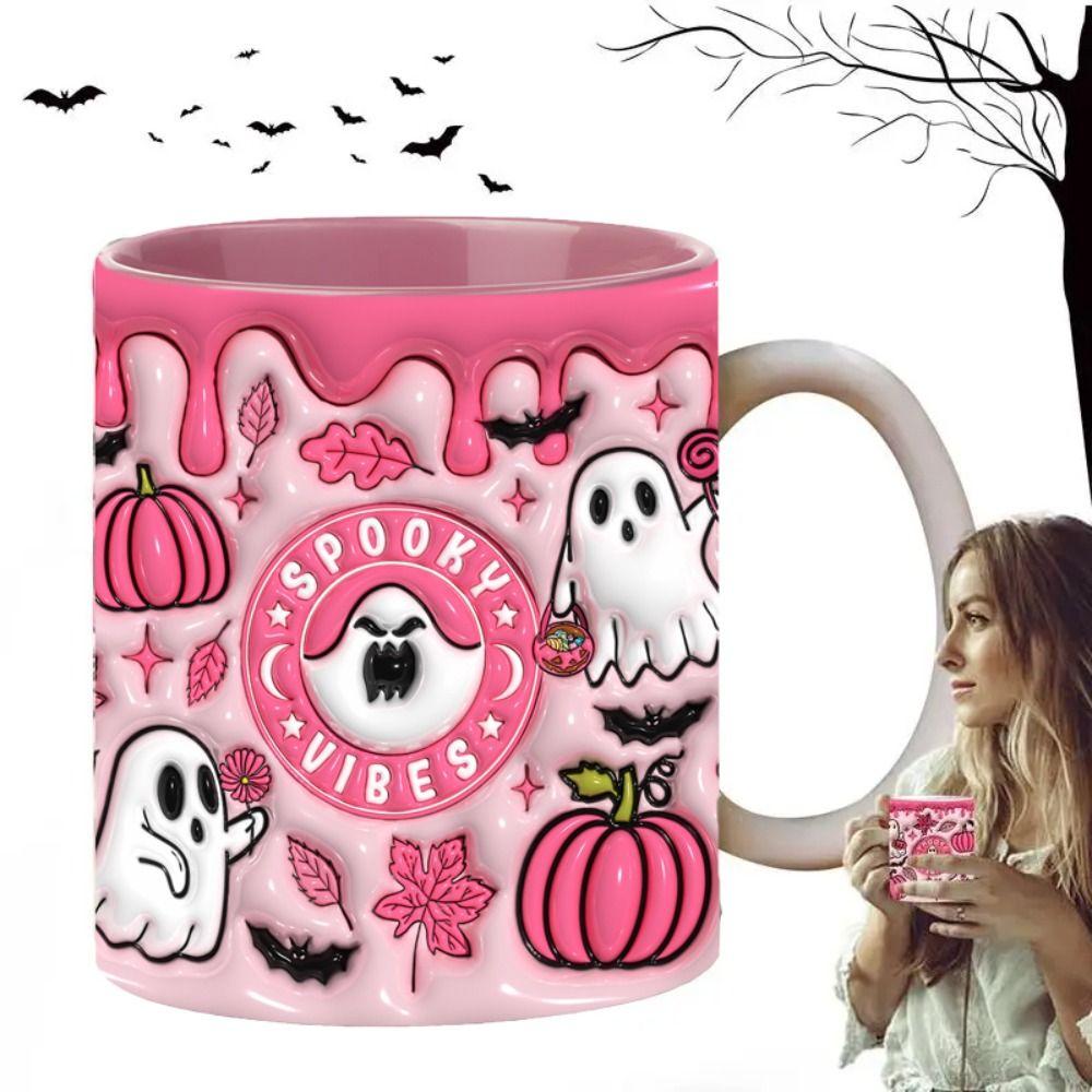 3D Хэллоуин Кофейная кружка с ручкой Чайная кружка Подарочная кружка Призрак