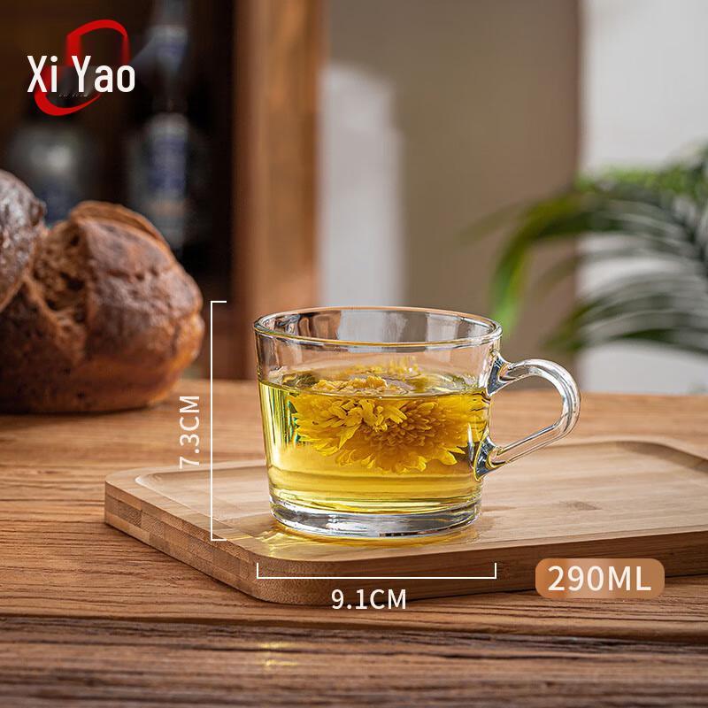 Стеклянная кружка с ручкой