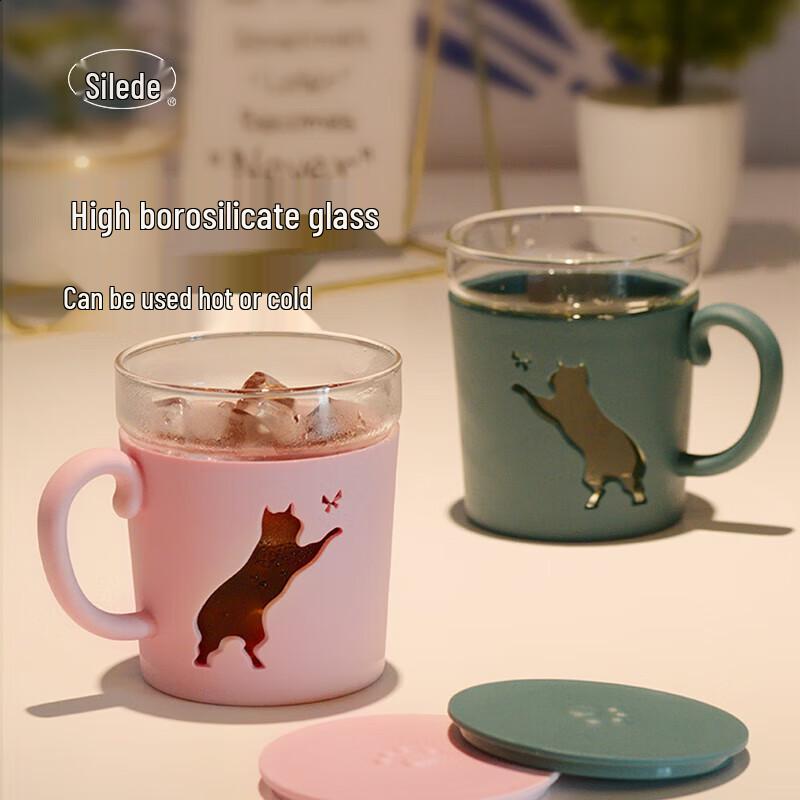 Кружка стеклянная Сакура с ручкой